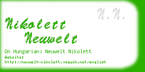 nikolett neuwelt business card